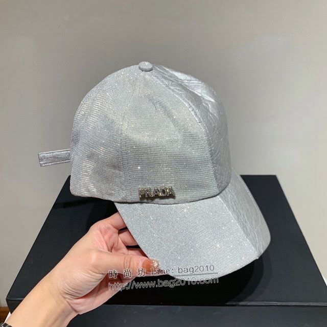 Prada男女同款帽子 普拉達拼接鴨舌帽棒球帽  mm1394